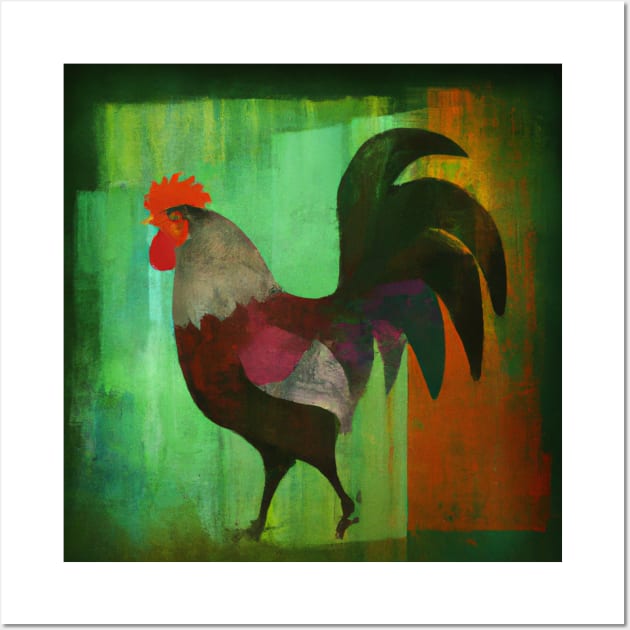 Rooster painting Wall Art by Trip Tank